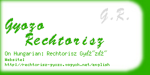 gyozo rechtorisz business card